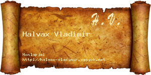 Halvax Vladimir névjegykártya